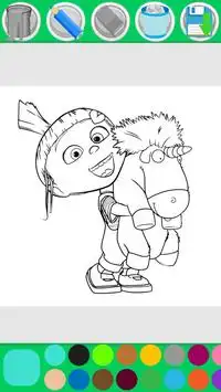 Minion Coloring Pages Game Screen Shot 2