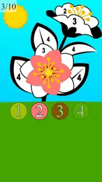 flowers coloring game with numbers Screen Shot 0
