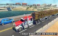 लांग ट्रेलर ट्रक लकड़ी कार्गो लॉगिंग सिम्युलेटर Screen Shot 1