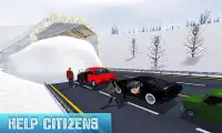 City Snow Blower Truck: Excavator Snow Plow Games Screen Shot 1