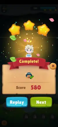 Princess Pop Snow Bubble Shooter Queen Game Screen Shot 3