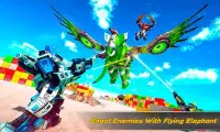 Flying Elephant Robot Car Game - Car Robot War Screen Shot 0