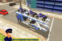 Police ATV Bike Transport Truck Driving Screen Shot 7