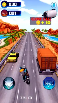 Highway Traffic Moto Rider Screen Shot 0