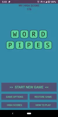 Word Pipes: Pure Word Game Experience Screen Shot 0