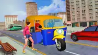 Modern Tuk Tuk Rickshaw Driver: New Driving Games Screen Shot 1