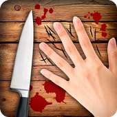 Messer und Finger Spiel