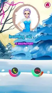 Icy Princess Dress Up and Call Screen Shot 0