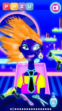 Girls Hair Salon Glow - Hairstyle games for kids Screen Shot 0