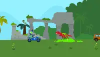 공룡 가드 -아이들을위한 공룡 게임,  쥐라기 섬에서 운전해요! Screen Shot 1