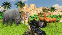 Приключения джунглей животных охотника Screen Shot 0