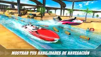 Barco Agua velocidad simulador de carreras Screen Shot 1