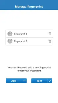 Fingerprint Card Manager Screen Shot 2