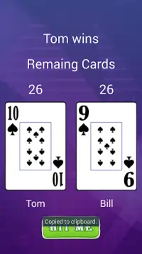 2 Player Card Game Screen Shot 3