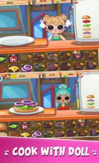 Princess Dolls  Surprise - Burger Cooking Screen Shot 2