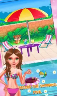 Sıcak Bikini kızlar partisi - kızlar havuz Havuz Screen Shot 2