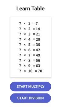 Times Table  - Learn Math Screen Shot 1