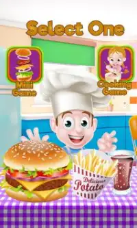 Небо Burger Maker Игры на приг Screen Shot 1