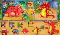 Dinosaur VS Dragon Puzzle: Jigsaw Free Games Screen Shot 1
