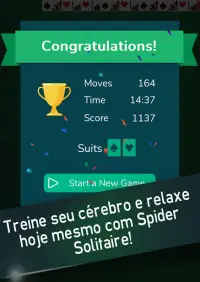 Spider Solitaire - Jogos de paciência grátis Screen Shot 7