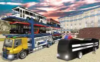 Police bus transporter simulator 3d Screen Shot 0