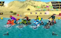 Beach Water Surfer Motorcycle Racing Screen Shot 0