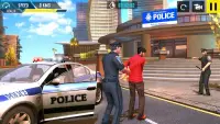 Polizei-Verbrechen-Stadt-Fahren - Police Car Drive Screen Shot 0