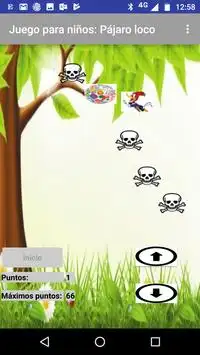 Juego para niños: Pájaro loco Screen Shot 2