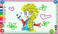 Coloring Elsa Games Screen Shot 1