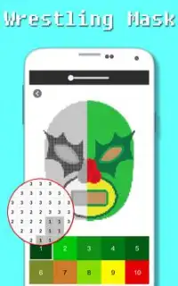 Цветная маска для борьбы по номеру - Pixel Art Screen Shot 0
