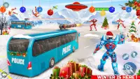Bus Robot Car War - Robot Game Screen Shot 1