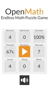 OpenMath Endless Math Puzzle Game Screen Shot 0