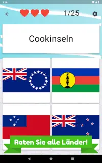Ozeanien und Australien Quiz - Länder und Flaggen Screen Shot 10