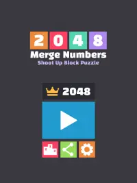2048 Merge Numbers - Shoot Up Block Puzzle Screen Shot 19