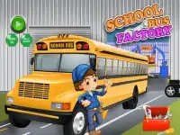 حافلة المدرسة مصنع محاكي Screen Shot 0