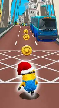 Subway Mini-on's Runner: 3D Banana Rush Game Screen Shot 0