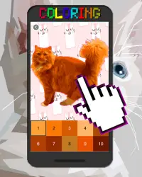 Cat Animal Pixel Art Coloring By Number Screen Shot 0