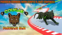 Cougar Sim 3D: Mega လွှတ်ဆင်းလမ်း parkour Run ကို Screen Shot 3