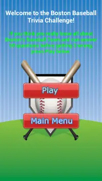 Boston Baseball Trivia Screen Shot 0