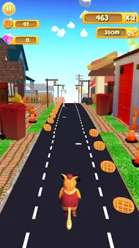 Cat Runner: subway bus surfing 3d Screen Shot 1