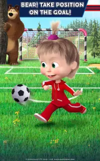 माशा एंड द बेयर: फुटबॉल खेल Screen Shot 7
