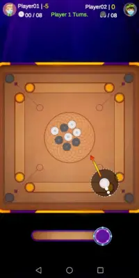 Carrom Board Offline : Two Players Screen Shot 1