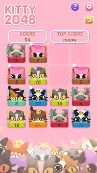 Kitty 2048 Screen Shot 1