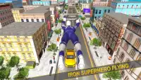Flying Amazing Iron Spider Superhero Fighting Screen Shot 1