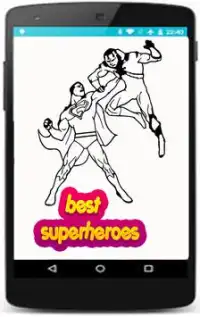 superhero mewarnai halaman games untuk anak-anak Screen Shot 5