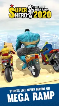 Super Hero Bike Mega Ramp - Stunt Racing Adventure Screen Shot 4
