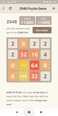 2048 Puzzle Game Screen Shot 4