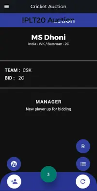 CricAuc: The Ultimate Cricket Auction Screen Shot 3