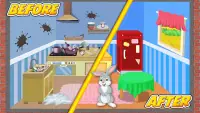 Уборка дома для домашних животных: игры про уборку Screen Shot 1