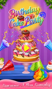 صانع كعكة حقيقي - لعبة طبخ كعكة عيد ميلاد الحزب Screen Shot 17